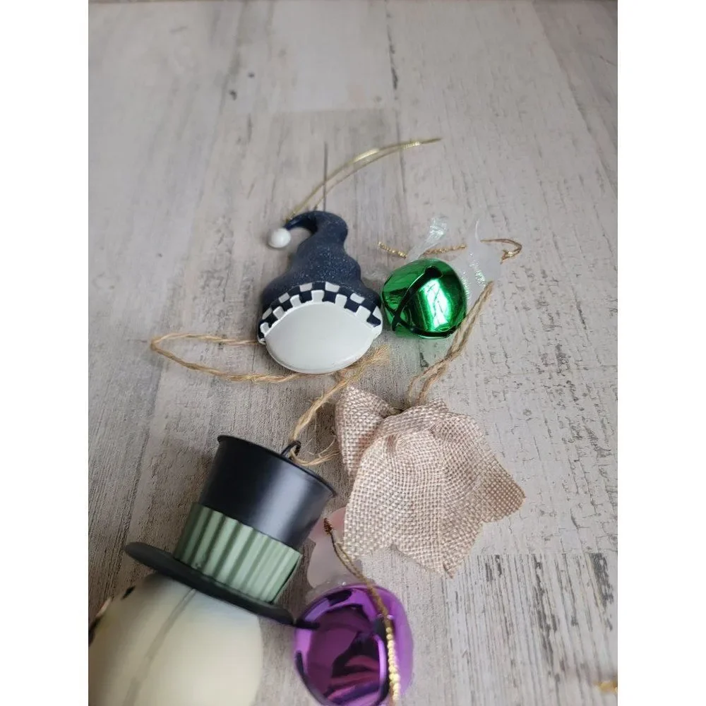 Unique Bell snowman Easter‎ Bunny ornament set
